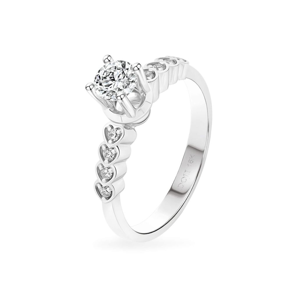 Nhẫn vàng trắng 18K gắn đá CZ DOJI AFRM300521D2CZ1 