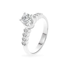 Nhẫn vàng trắng 18K gắn đá CZ DOJI AFRM300521D2CZ1
