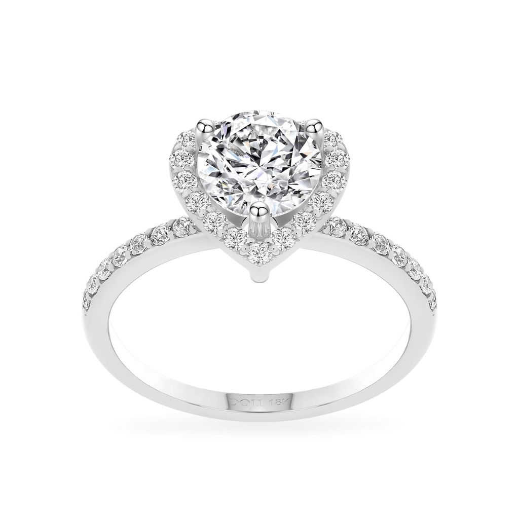 Nhẫn vàng trắng 18K gắn đá CZ DOJI AFRM500049D2CZ1 