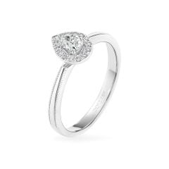 Nhẫn vàng trắng 18K gắn kim cương DOJI AFRR000009D2DA1