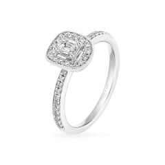Nhẫn vàng trắng 14K gắn kim cương DOJI AFRR000017F2DA1