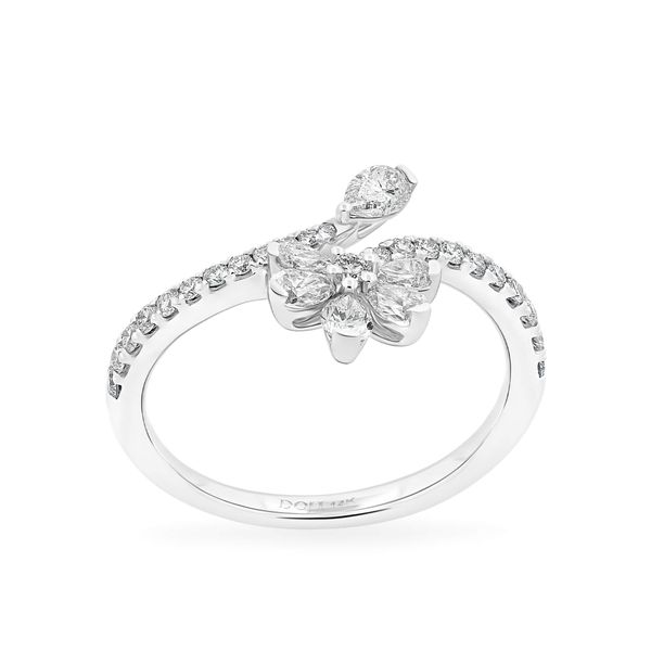 Nhẫn vàng trắng 14K gắn kim cương DOJI AFRR000379F2DA1