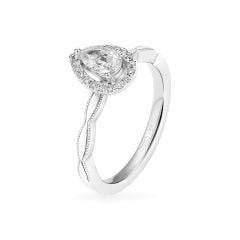 Nhẫn vàng trắng 18K gắn kim cương DOJI AFRR000413D2DA1