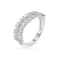 Nhẫn vàng trắng 14K gắn kim cương DOJI AFRR000566F2DA1