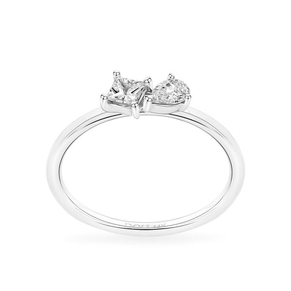 Nhẫn vàng trắng 14K gắn kim cương DOJI AFRR000588F2DA1