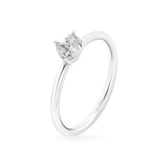 Nhẫn vàng trắng 14K gắn kim cương DOJI AFRR000589F2DA1