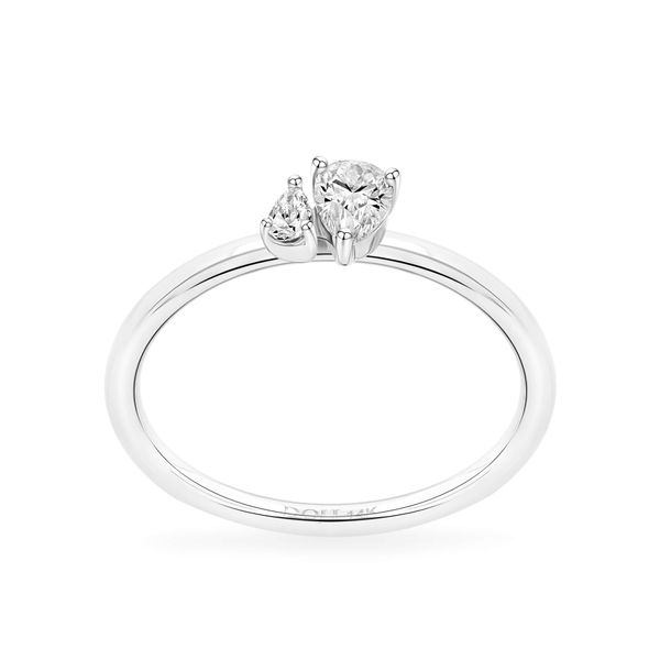 Nhẫn vàng trắng 14K gắn kim cương DOJI AFRR000589F2DA1