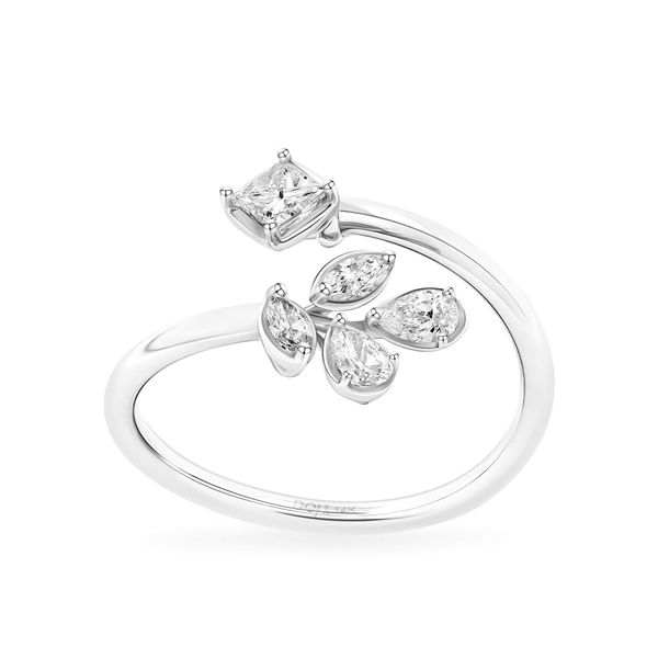 Nhẫn vàng trắng 14K gắn kim cương DOJI AFRR000614F2DA1