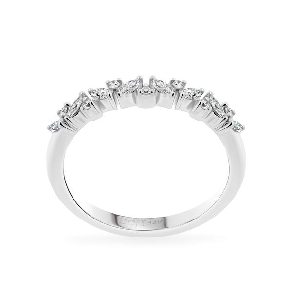 Nhẫn vàng trắng 14K gắn kim cương DOJI AFRR100142F2DA1