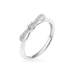 Nhẫn vàng trắng 14K gắn kim cương DOJI AFRR400191F2DA1