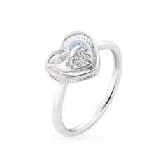 Nhẫn vàng trắng 14K gắn kim cương DOJI AFRR400222F2DA1