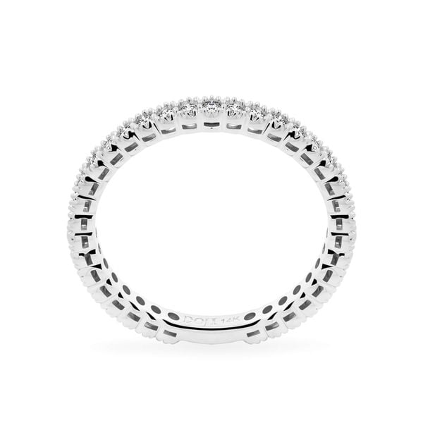 Nhẫn vàng trắng 14K gắn kim cương DOJI AFRR700007F2DA1