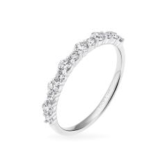 Nhẫn vàng trắng 14K gắn kim cương DOJI AFRR700008F2DA1