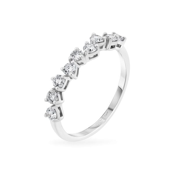 Nhẫn vàng trắng 14K gắn kim cương DOJI AFRR700010F2DA1