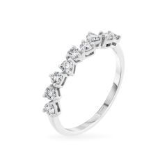 Nhẫn vàng trắng 14K gắn kim cương DOJI AFRR700010F2DA1