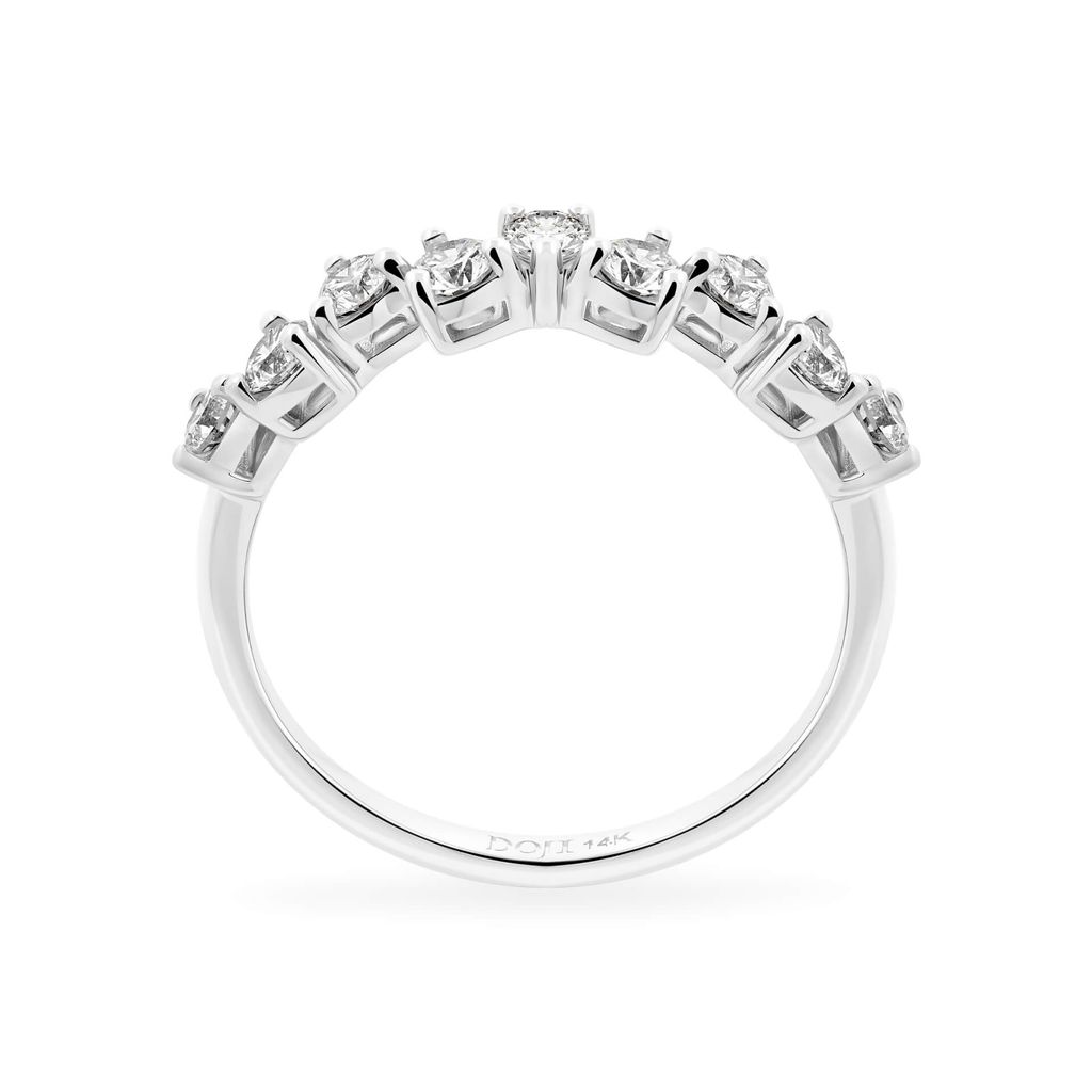 Nhẫn vàng trắng 14K gắn kim cương DOJI AFRR700010F2DA1 
