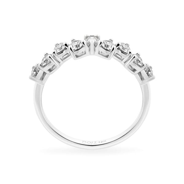 Nhẫn vàng trắng 14K gắn kim cương DOJI AFRR700010F2DA1