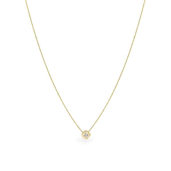 Dây liền mặt vàng vàng 14K gắn đá CZ DOJI ALPJ000547F1CZ1