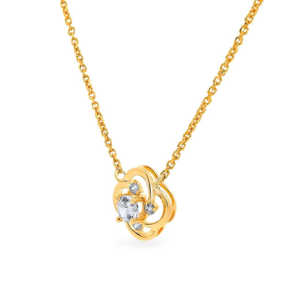 Dây liền mặt vàng vàng 14K gắn đá CZ DOJI ALPJ000547F1CZ1 