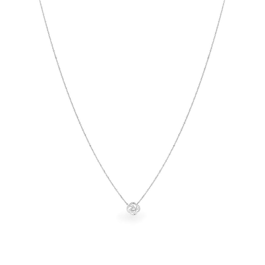 Dây liền mặt vàng trắng 14K gắn đá CZ DOJI ALPJ000547F2CZ1 