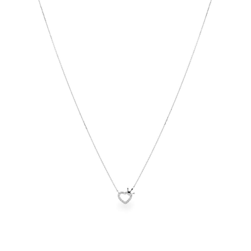 Dây liền mặt vàng trắng 14K gắn đá CZ DOJI ALPK000671F2CZ1 