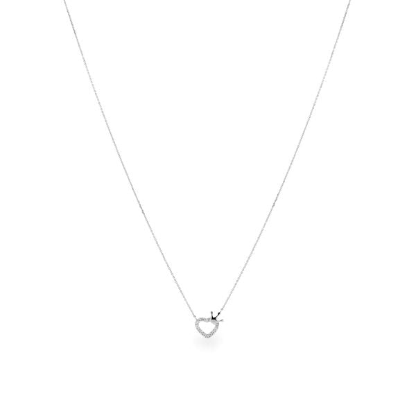 Dây liền mặt vàng trắng 14K gắn đá CZ DOJI ALPK000671F2CZ1