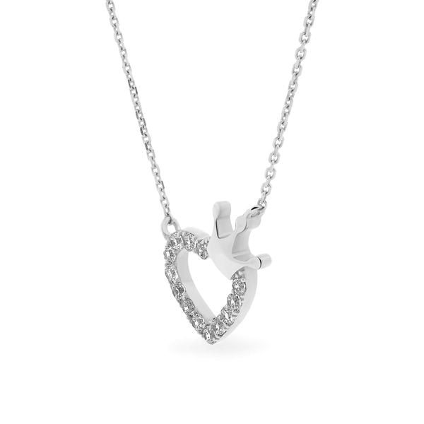 Dây liền mặt vàng trắng 14K gắn đá CZ DOJI ALPK000671F2CZ1