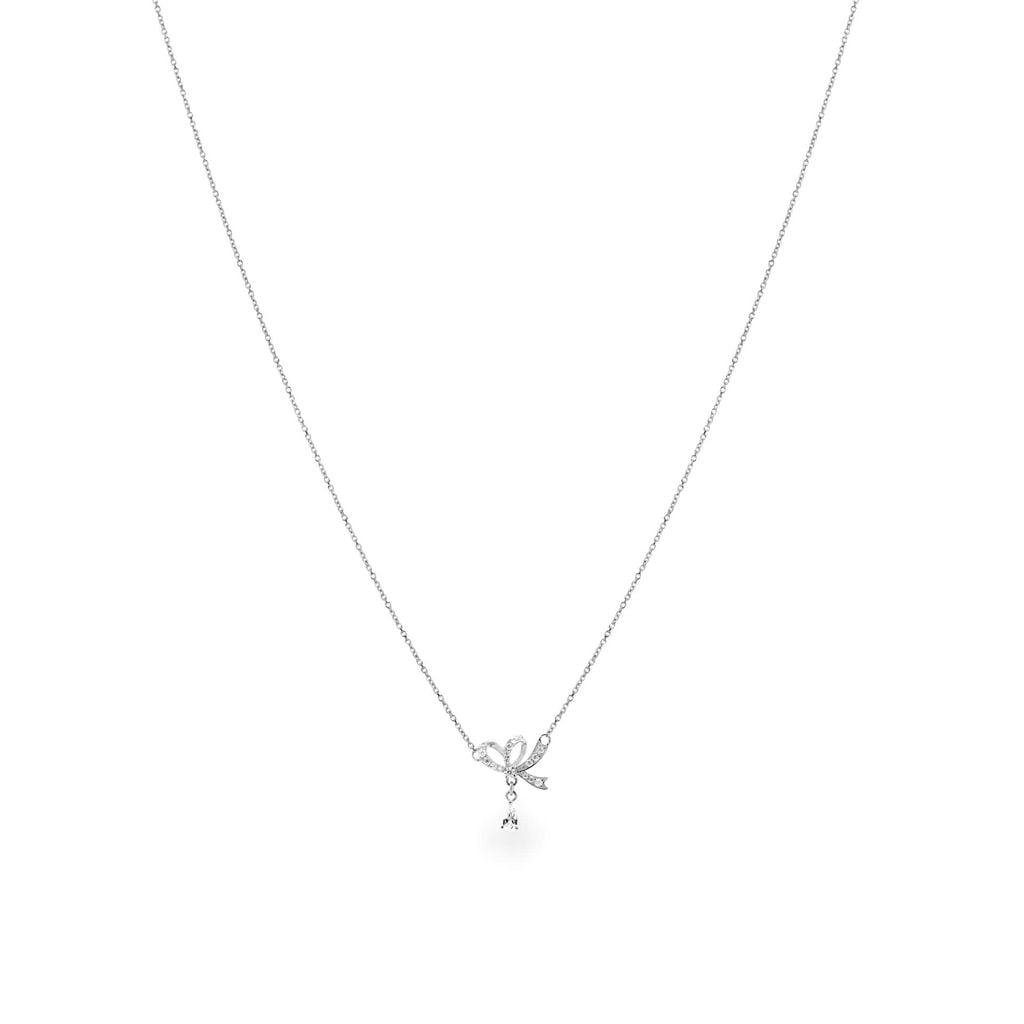 Dây liền mặt vàng trắng 14K gắn đá CZ DOJI ALPK000800F2CZ1 