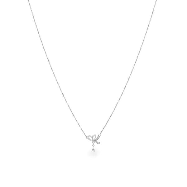 Dây liền mặt vàng trắng 14K gắn đá CZ DOJI ALPK000800F2CZ1