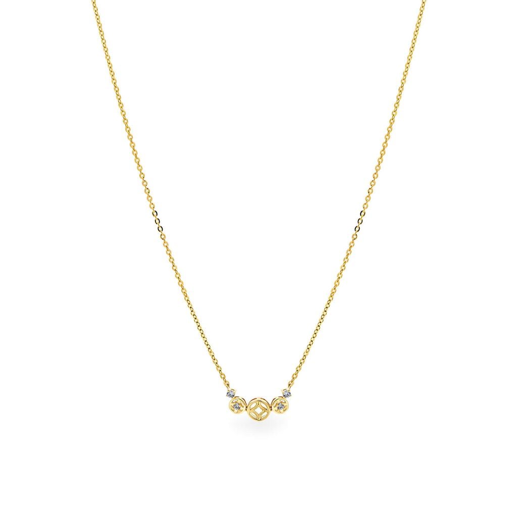 Dây liền mặt vàng vàng 14K gắn đá CZ DOJI ALPK000801F1CZ1 