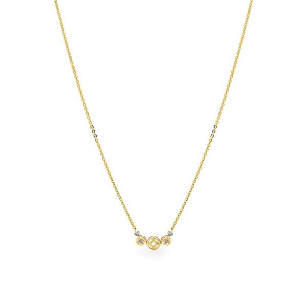 Dây liền mặt vàng vàng 14K gắn đá CZ DOJI ALPK000801F1CZ1