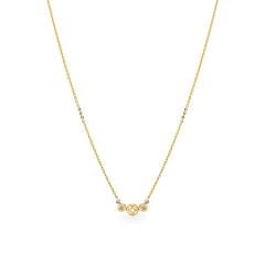 Dây liền mặt vàng vàng 14K gắn đá CZ DOJI ALPK000801F1CZ1