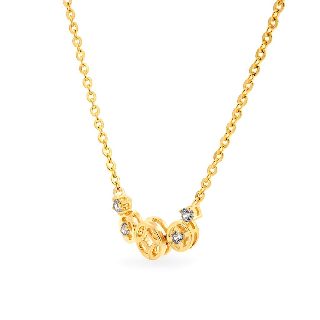 Dây liền mặt vàng vàng 14K gắn đá CZ DOJI ALPK000801F1CZ1 