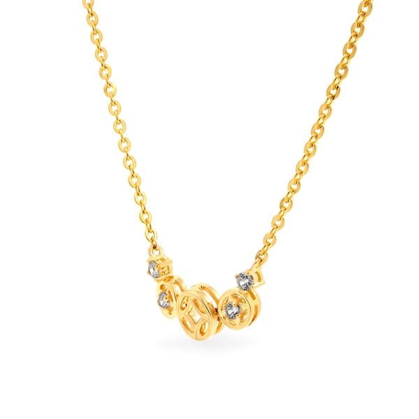 Dây liền mặt vàng vàng 14K gắn đá CZ DOJI ALPK000801F1CZ1