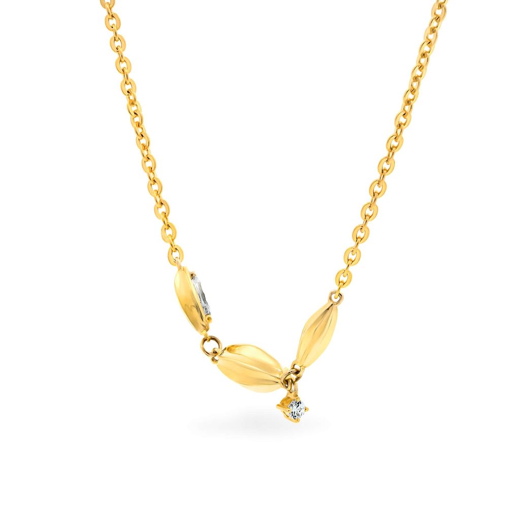 Dây liền mặt vàng vàng 14K gắn đá CZ DOJI ALPK000806F1CZ1 