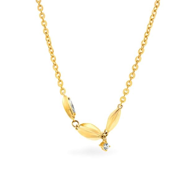 Dây liền mặt vàng vàng 14K gắn đá CZ DOJI ALPK000806F1CZ1