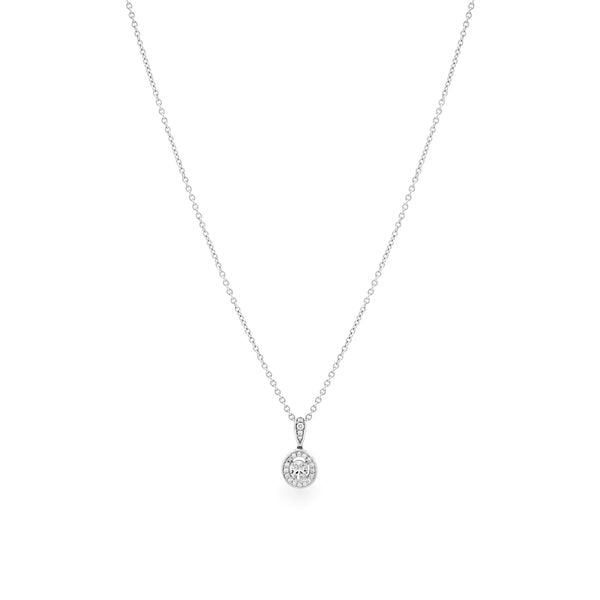 Dây liền mặt vàng trắng 14K gắn kim cương DOJI ALPR000007F2DA1