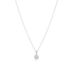 Dây liền mặt vàng trắng 14K gắn kim cương DOJI ALPR000007F2DA1