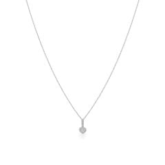 Dây liền mặt vàng trắng 14K gắn kim cương DOJI ALPR400001F2DA1