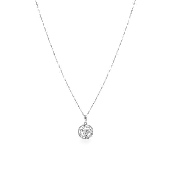 Dây liền mặt vàng trắng 14K gắn kim cương DOJI ALPR400050F2DA1