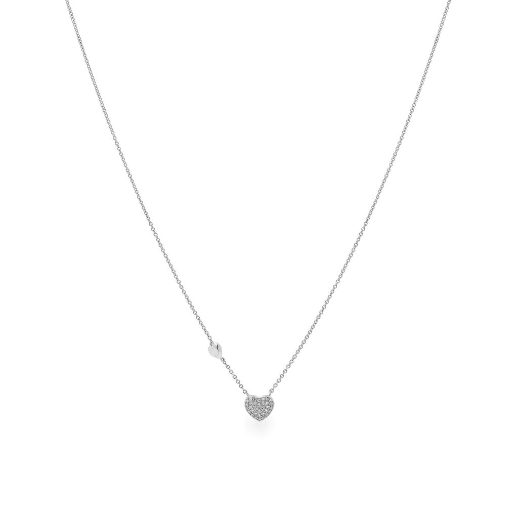 Dây liền mặt vàng trắng 14K gắn kim cương DOJI ALPR400117F2DA1 