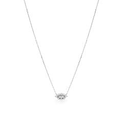 Dây liền mặt vàng trắng 14K gắn kim cương DOJI ALPR400146F2DA1