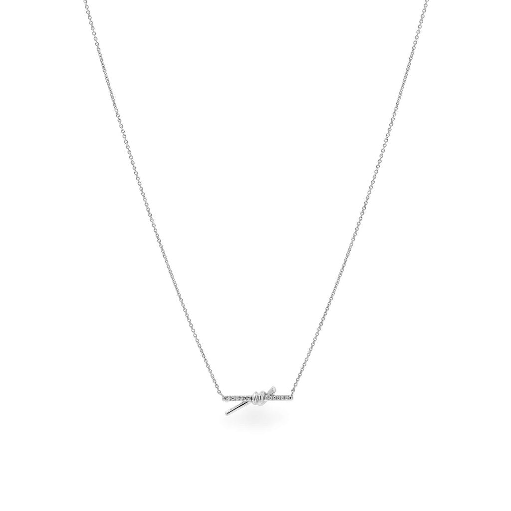 Dây liền mặt vàng trắng 14K gắn kim cương DOJI ALPR400160F2DA1 