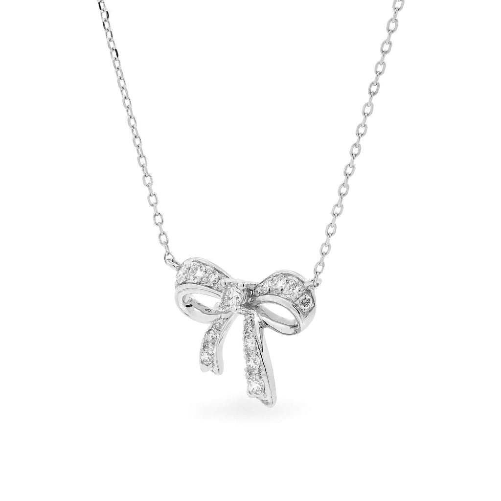 Dây liền mặt vàng trắng 14K gắn kim cương DOJI ALPR400168F2DA1 