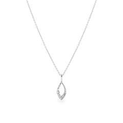 Dây liền mặt vàng trắng 14K gắn kim cương DOJI ALPR400184F2DA1