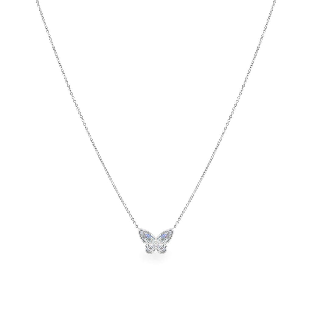 Dây liền mặt vàng trắng 14K gắn kim cương DOJI ALPR400219F2DA1 