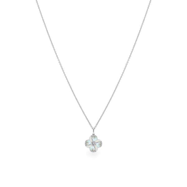 Dây liền mặt vàng trắng 14K gắn kim cương DOJI ALPR400220F2DA1