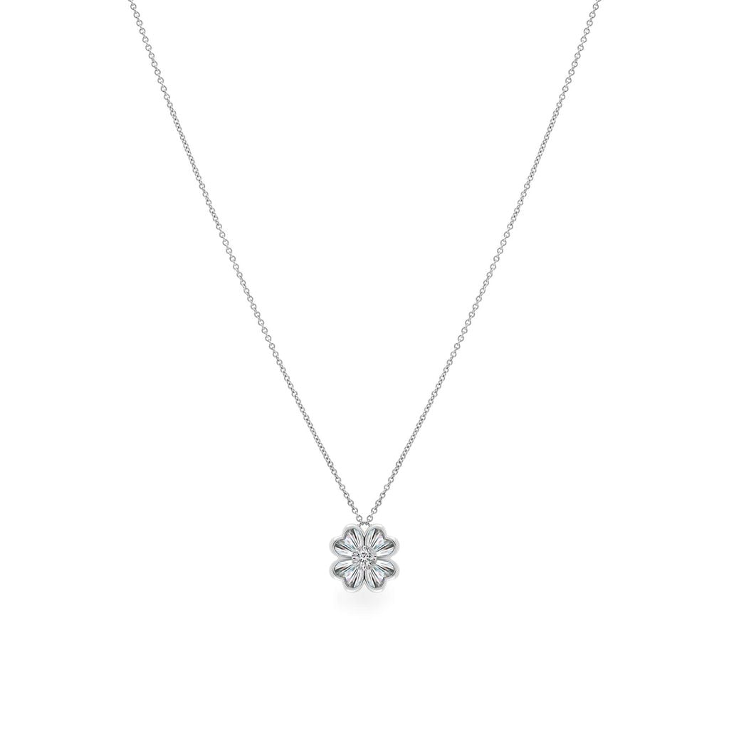 Dây liền mặt vàng trắng 14K gắn kim cương DOJI ALPR400221F2DA1 