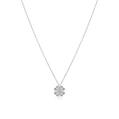 Dây liền mặt vàng trắng 14K gắn kim cương DOJI ALPR400221F2DA1