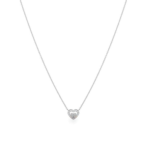 Dây liền mặt vàng trắng 14K gắn kim cương DOJI ALPR400222F2DA1